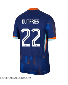 Țările de Jos Denzel Dumfries #22 Tricou Fotbal Replică European 2024 Barbati Deplasare